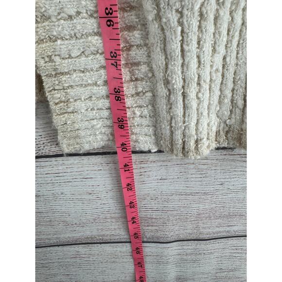 Joie Open Front Southwest Duster Cardigan Sweater Womens Large Cream Beige - Picture 12 of 12